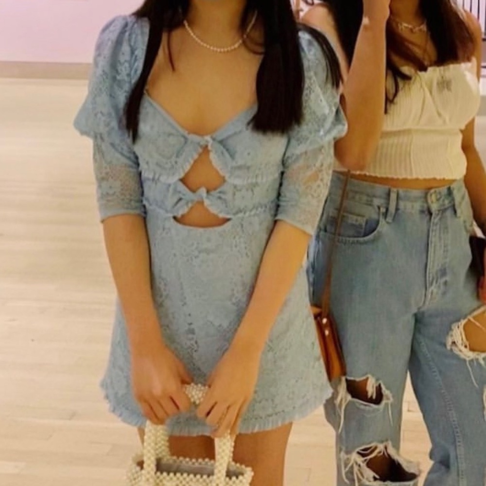 For Love & Lemons Blue mini dress